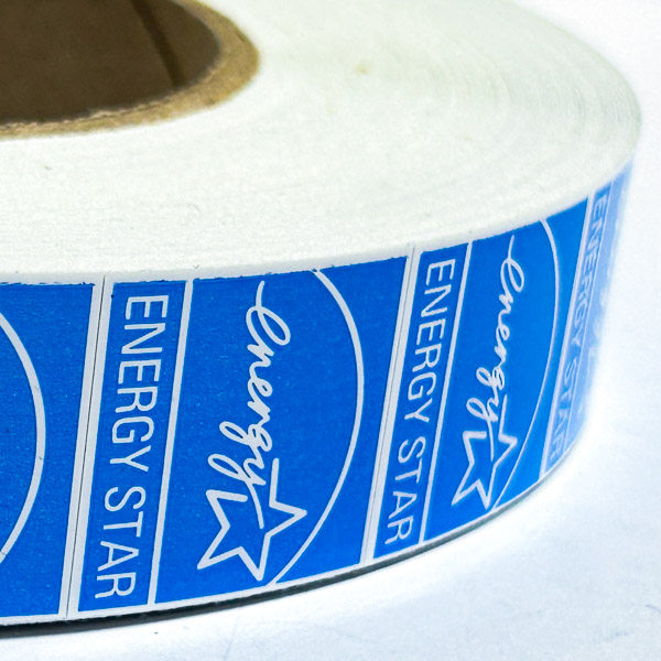 a printed roll label